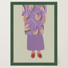 Woman in Purple Outfit Fashion Wall Art Print-Skudaboo