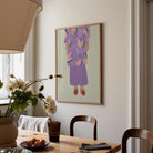 Woman in Purple Outfit Fashion Wall Art Print-Skudaboo
