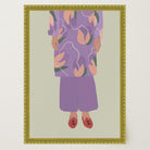 Woman in Purple Outfit Fashion Wall Art Print-Skudaboo