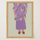Woman in Purple Outfit Fashion Wall Art Print-Skudaboo