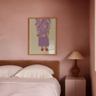 Woman in Purple Outfit Fashion Wall Art Print-Skudaboo
