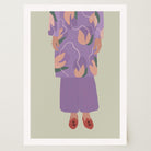 Woman in Purple Outfit Fashion Wall Art Print-Skudaboo