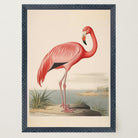 Vintage Style Pink Flamingo Wall Art Print-Skudaboo