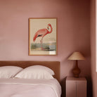Vintage Style Pink Flamingo Wall Art Print-Skudaboo