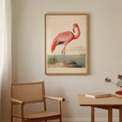 Vintage Style Pink Flamingo Wall Art Print-Skudaboo