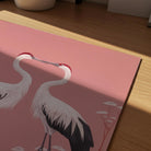 Romantic Crane Birds Heart Illustration Wall Art Print-Skudaboo