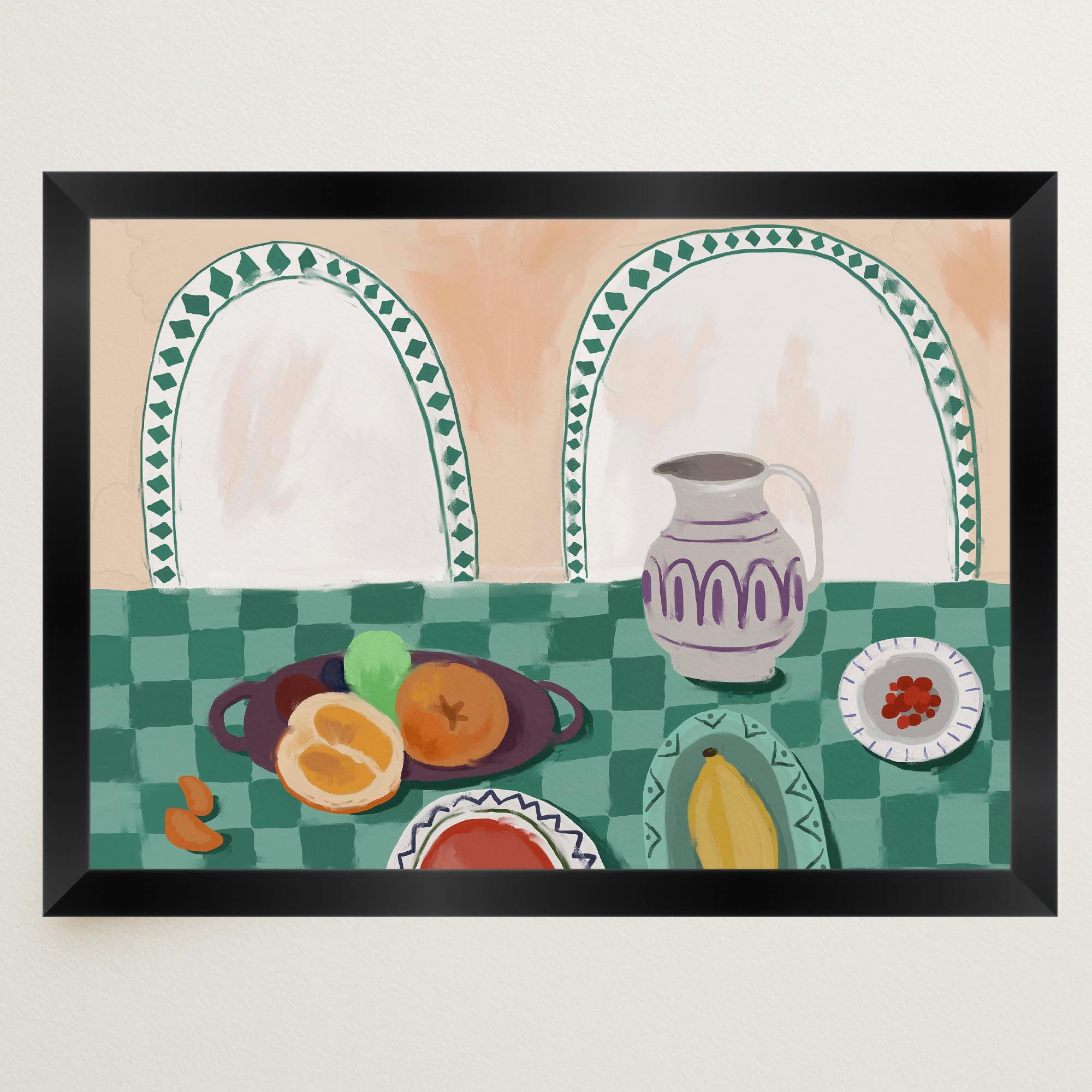 Table and Fruit Wall Art Print-Skudaboo