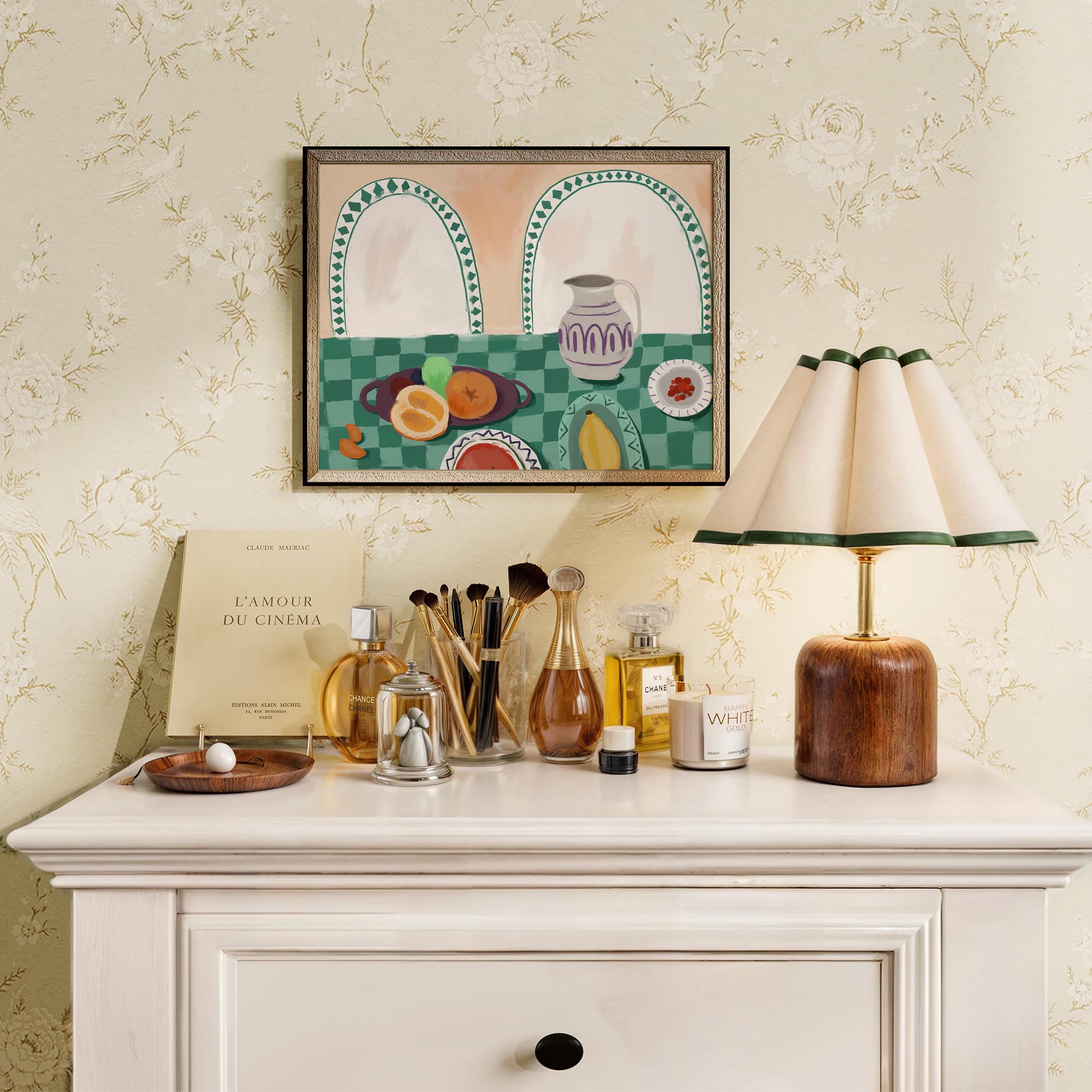Table and Fruit Wall Art Print-Skudaboo