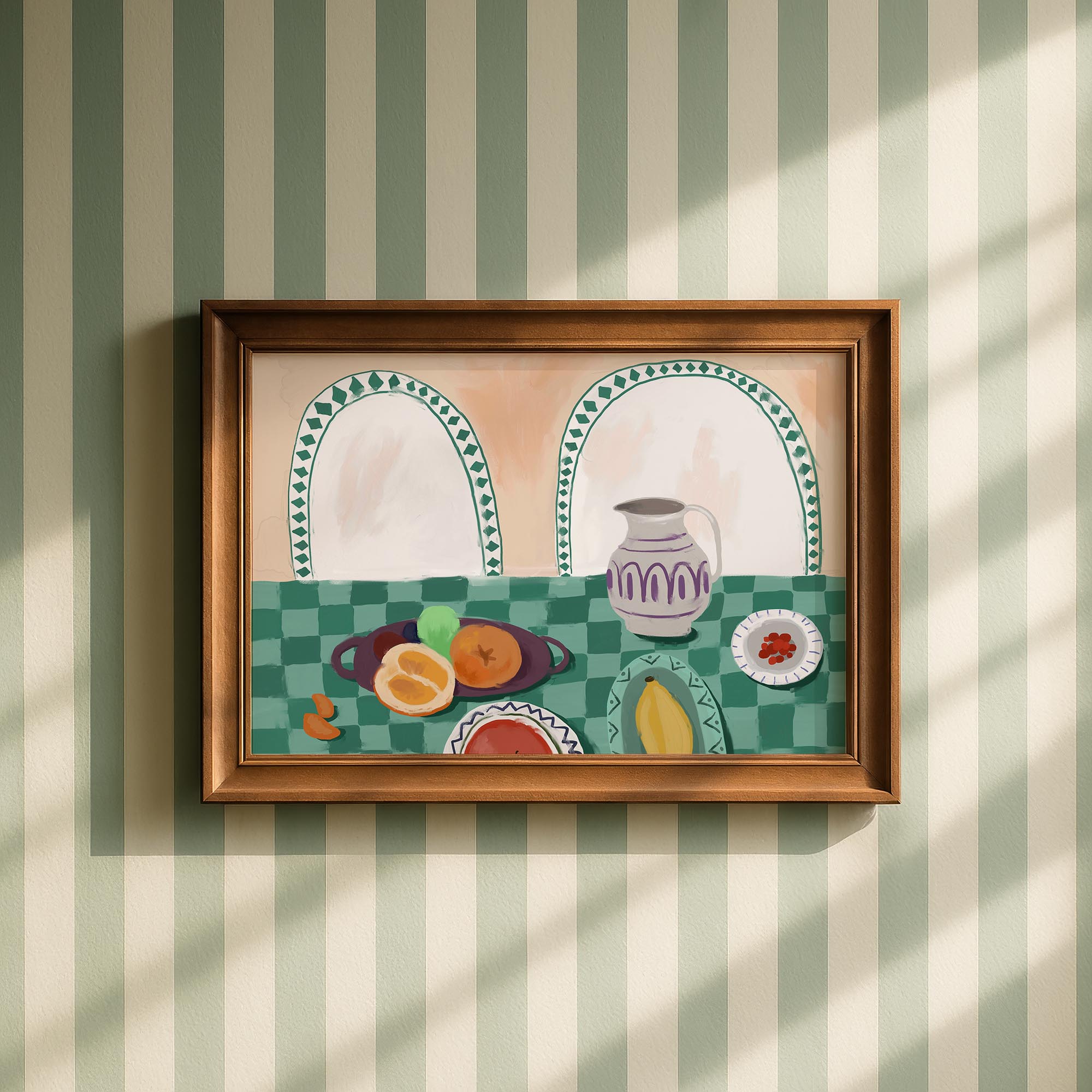 Table and Fruit Wall Art Print-Skudaboo