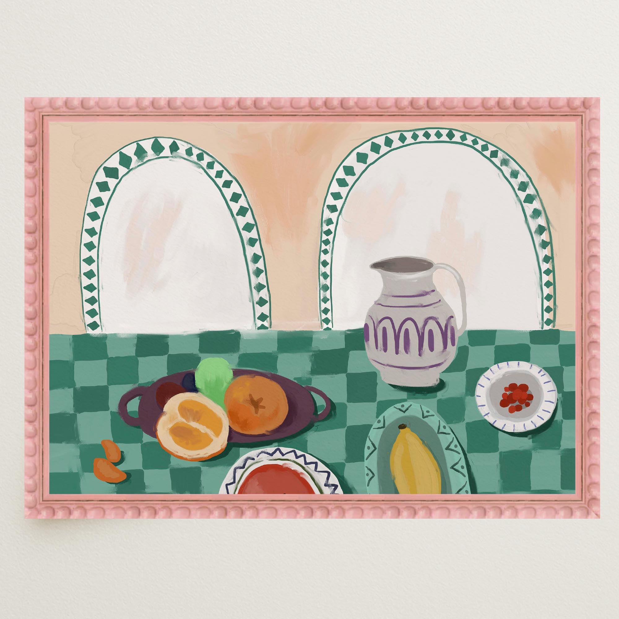 Table and Fruit Wall Art Print-Skudaboo