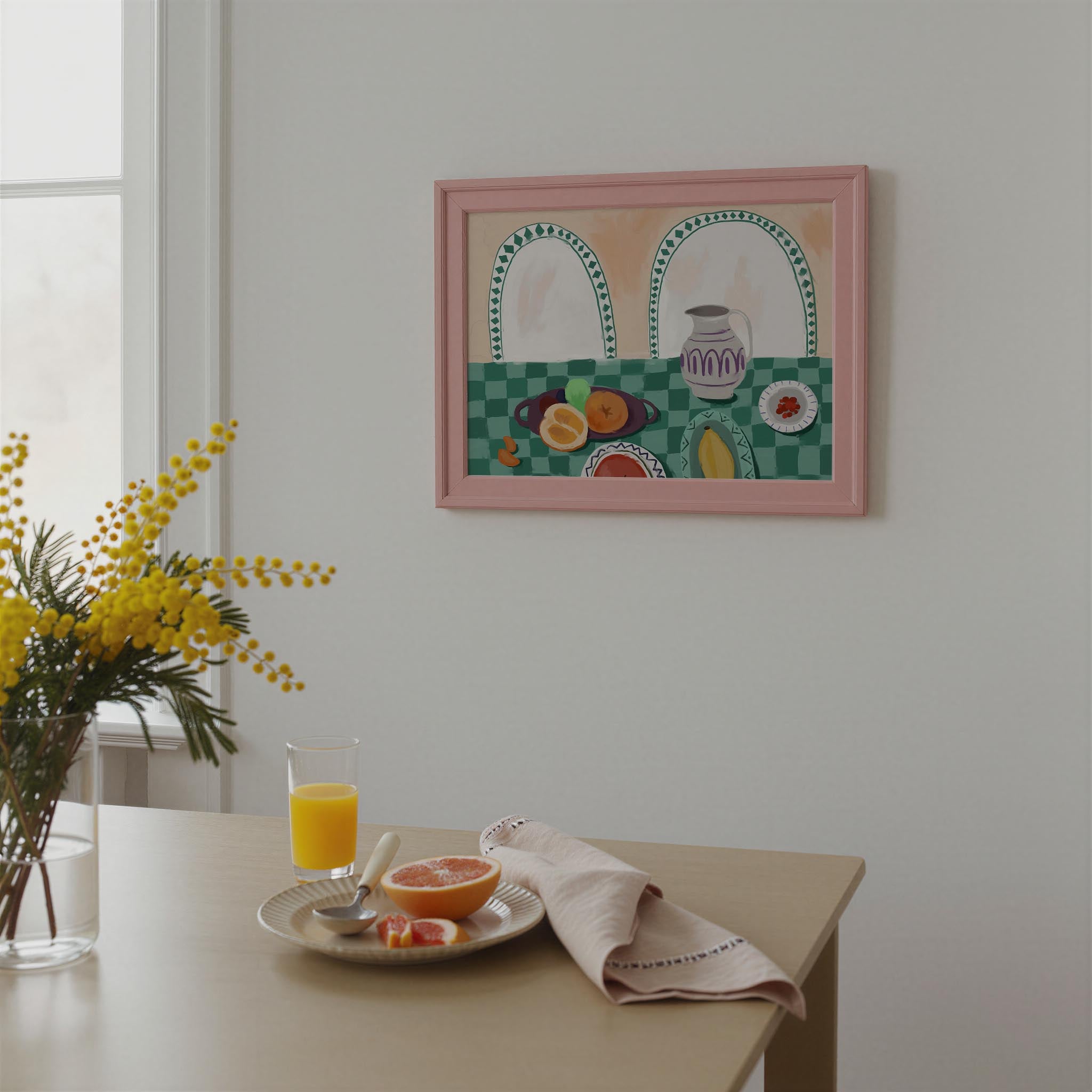 Table and Fruit Wall Art Print-Skudaboo