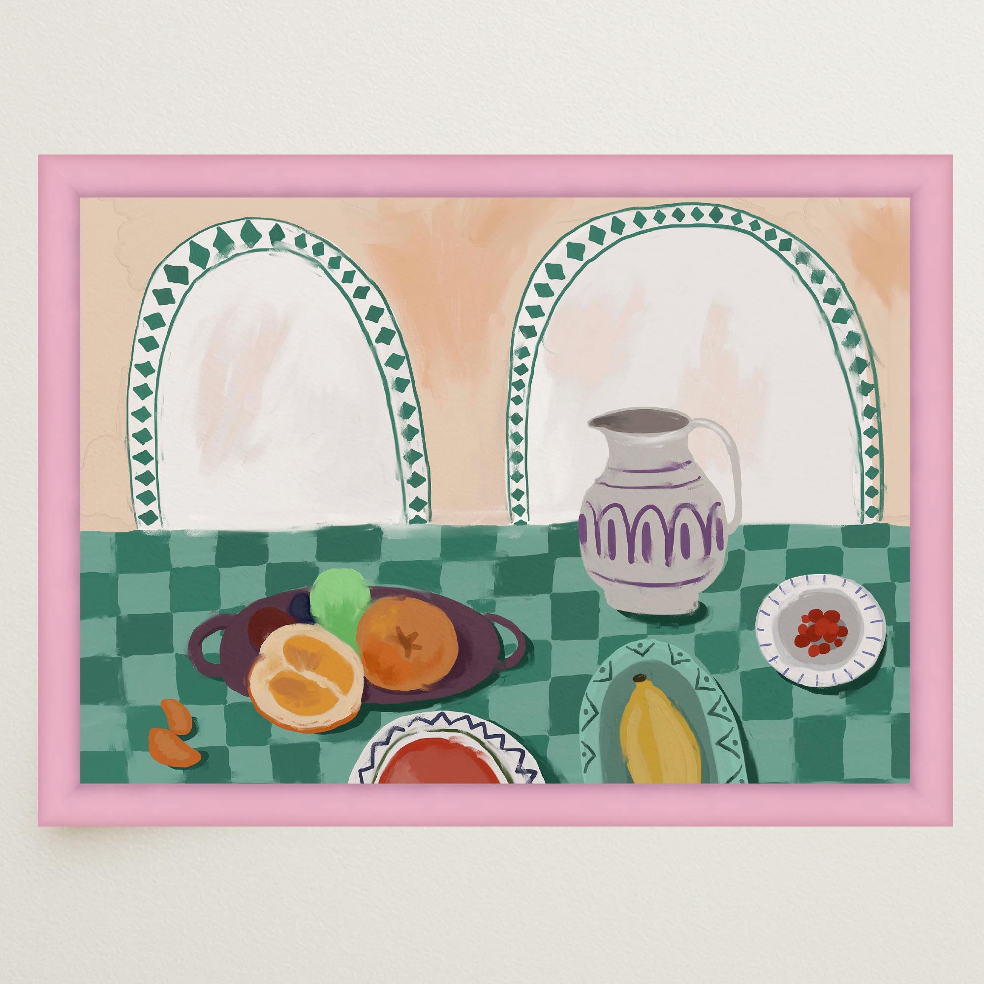 Table and Fruit Wall Art Print-Skudaboo