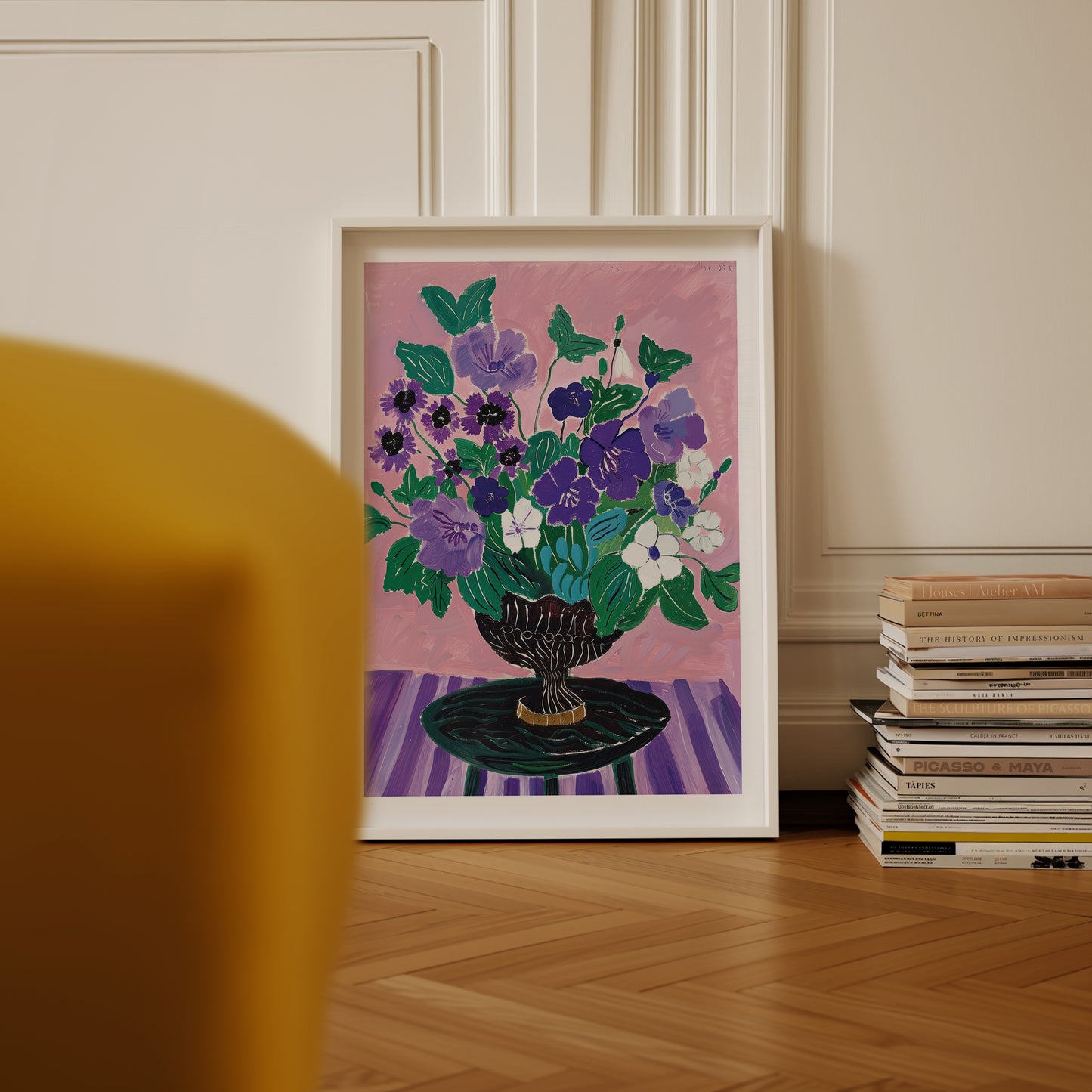 a picture of a vase of flowers on a table