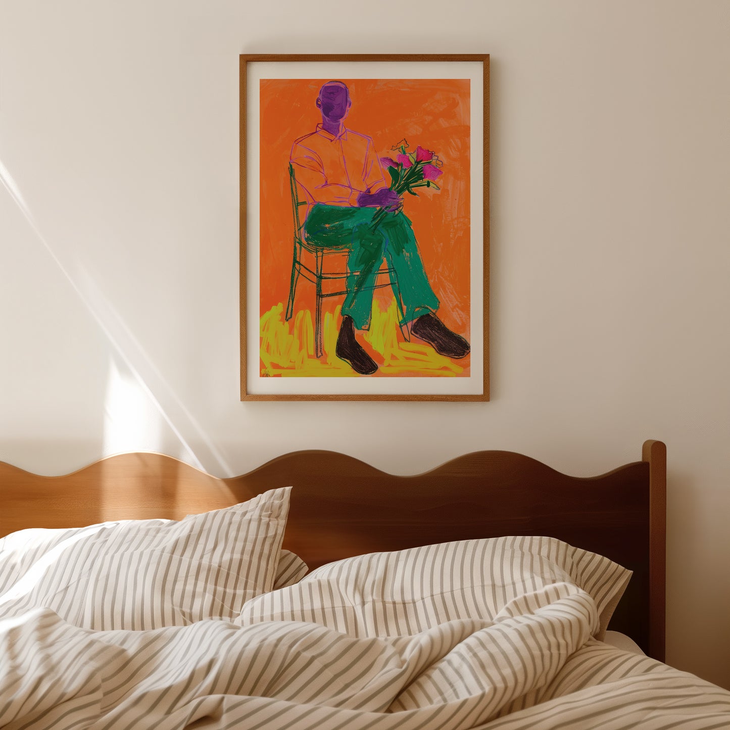 Man with Flowers Art Print