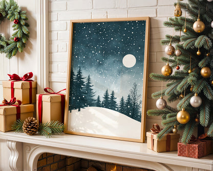 Winter Night Art Print