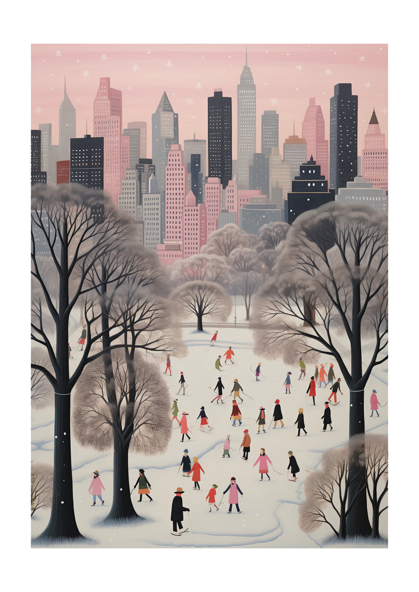 Winter in Central Park Art Print