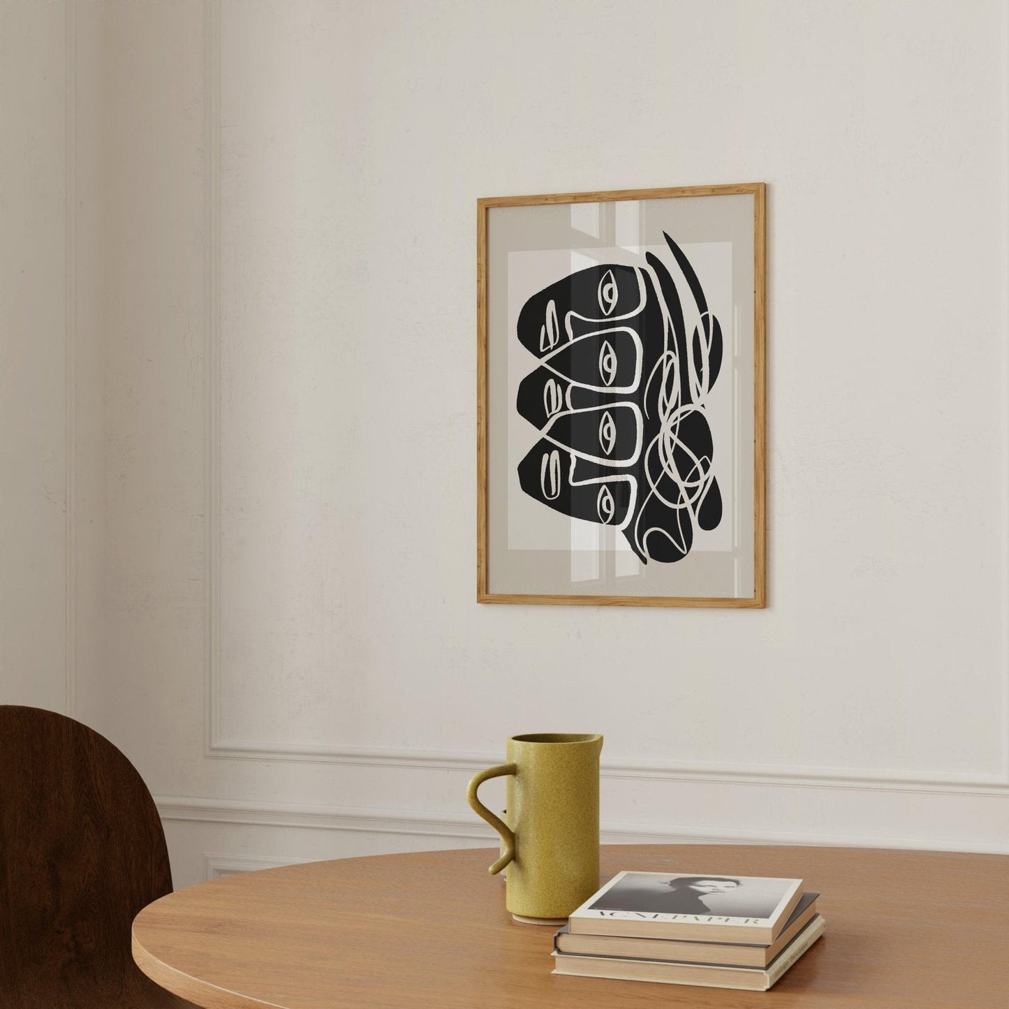 Abstract Faces Art Print-Skudaboo