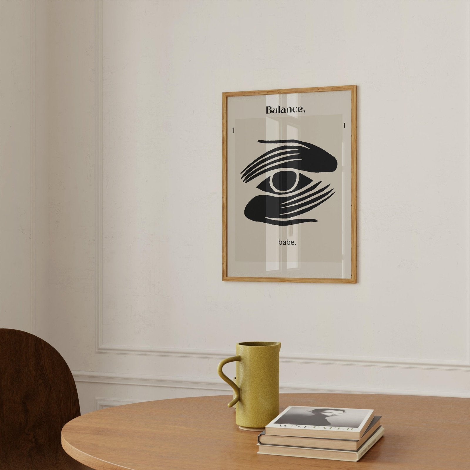 Abstract Hands & Eye Balance Art Print-Skudaboo