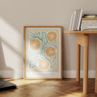 Abstract Oranges and Vines Spring Floral Art Print-Skudaboo