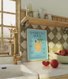 Amaretto Sour Cocktail Recipe Art print-Skudaboo