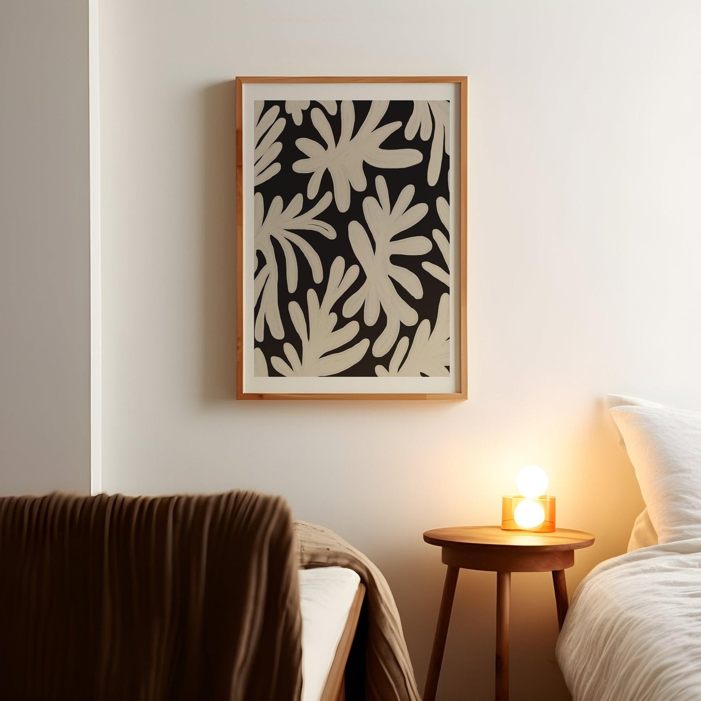 Black and White Abstract Pattern Art Print-Skudaboo