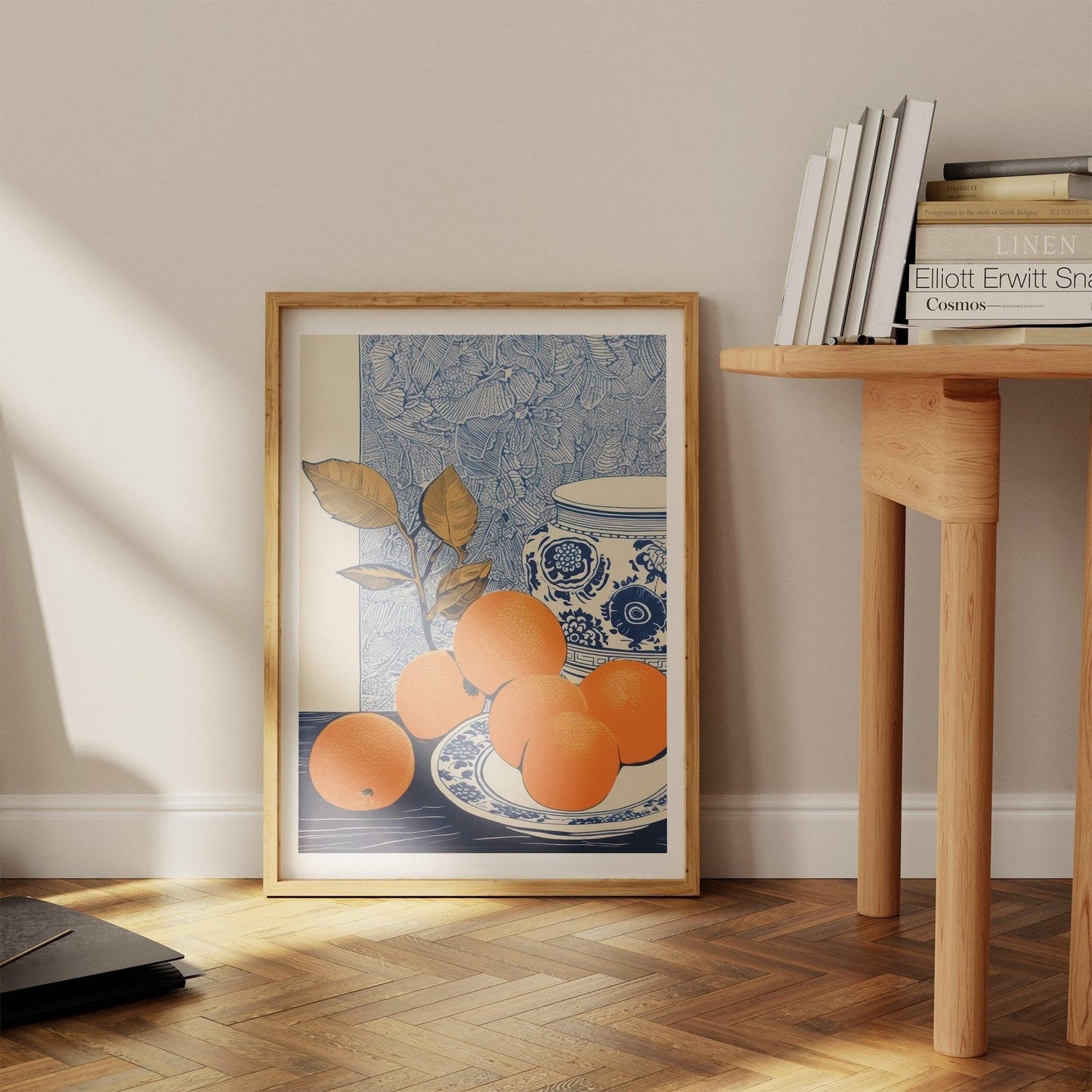 Blue Oranges Art Print-Skudaboo