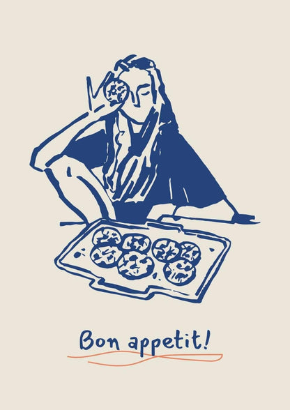 Bon Appetit Food Art Print-Skudaboo