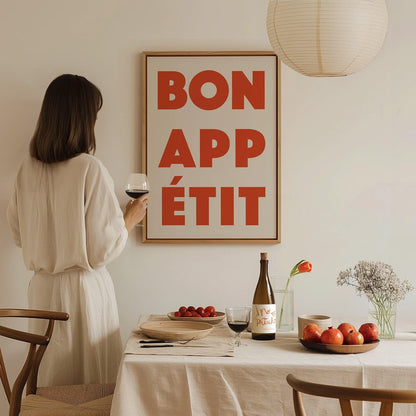 Bon Appétit Typography Art Print-Skudaboo