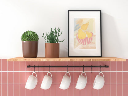 Bowl of Pears Art Print-Skudaboo