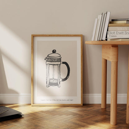 Cafetiere Modern Art Print-Skudaboo