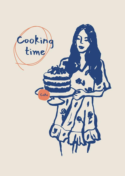 Cooking Time Food Art Print-Skudaboo