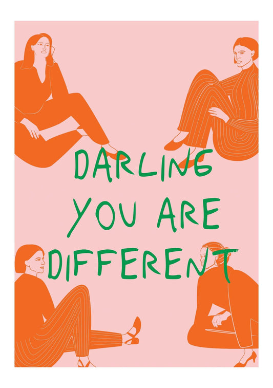 Darling You Are Different Modern Art Print-Skudaboo