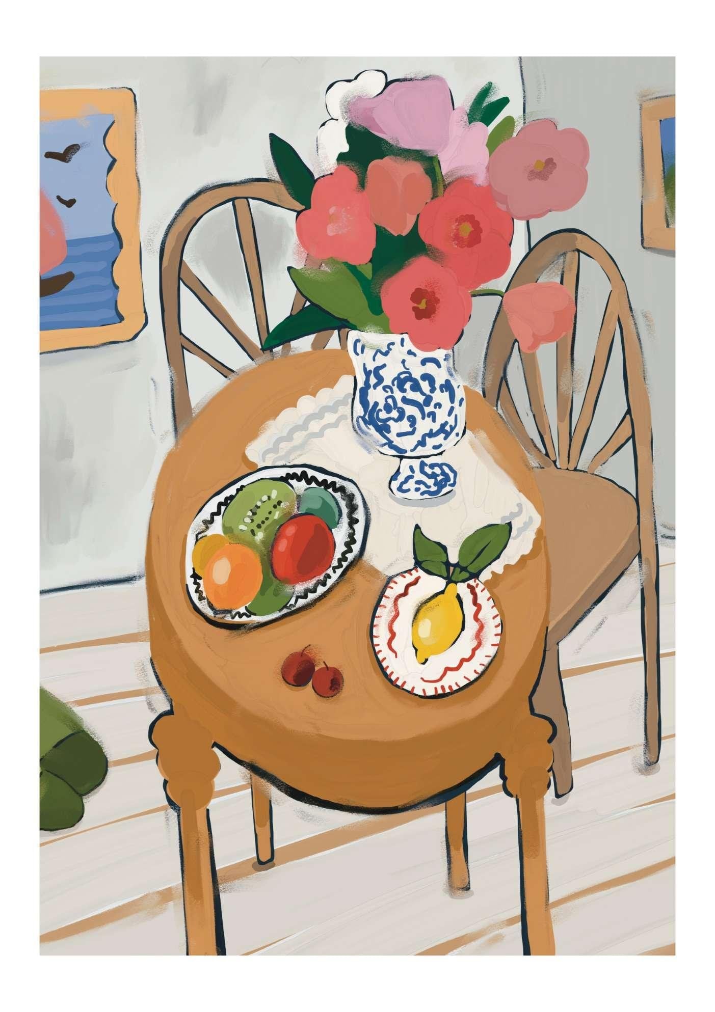 Dining Table Art Print-Skudaboo