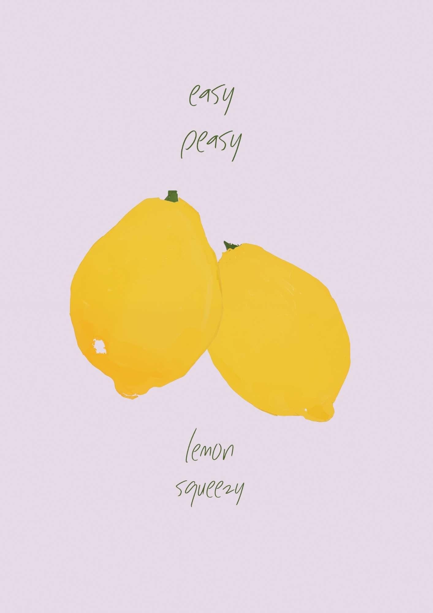 Easy Peasy Lemon Squeezy Art Print-Skudaboo