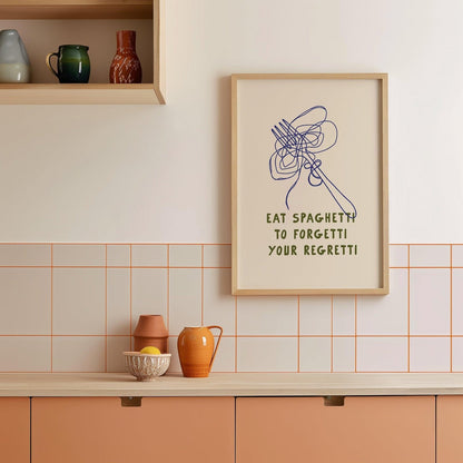 Eat Spaghetti to Forgetti Art Print-Skudaboo