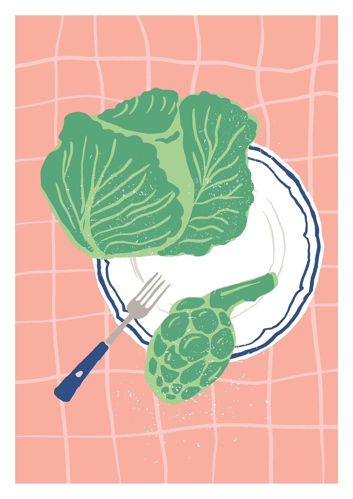 Eat Your Lettuce Art Print-Skudaboo