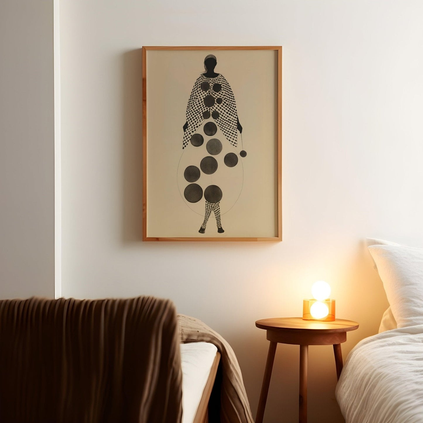 Female Dot Silhouette Art Print-Skudaboo