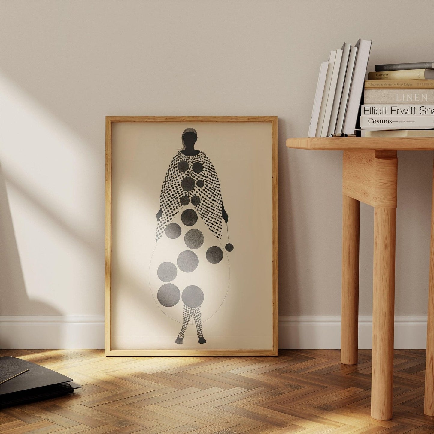 Female Dot Silhouette Art Print-Skudaboo