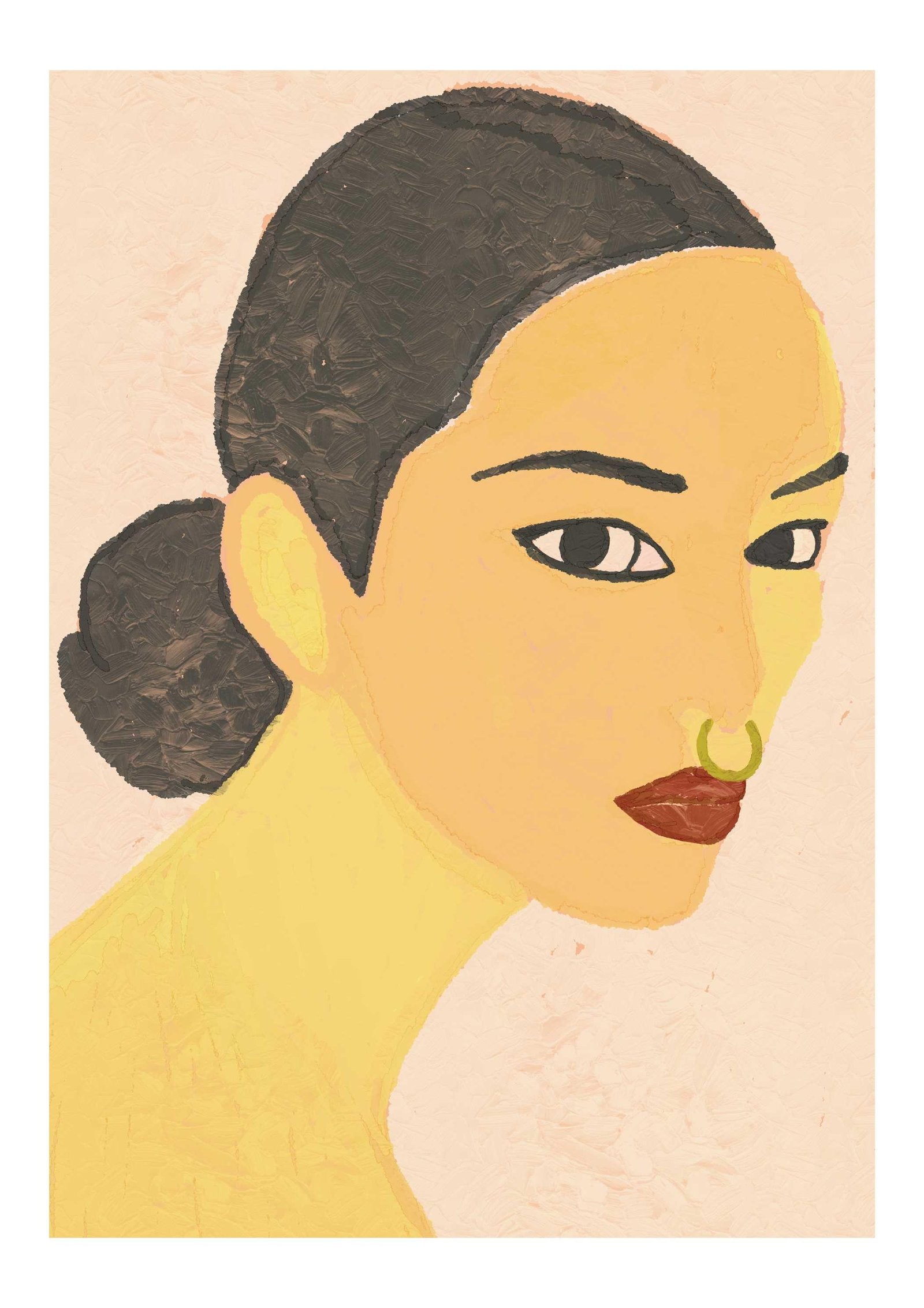 Female Portrait Art Print-Skudaboo