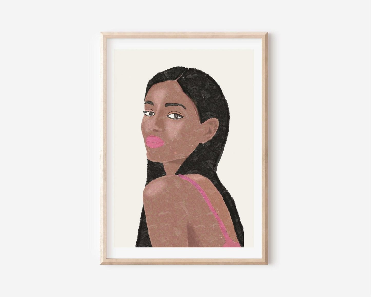 Female Portrait Art Print-Skudaboo