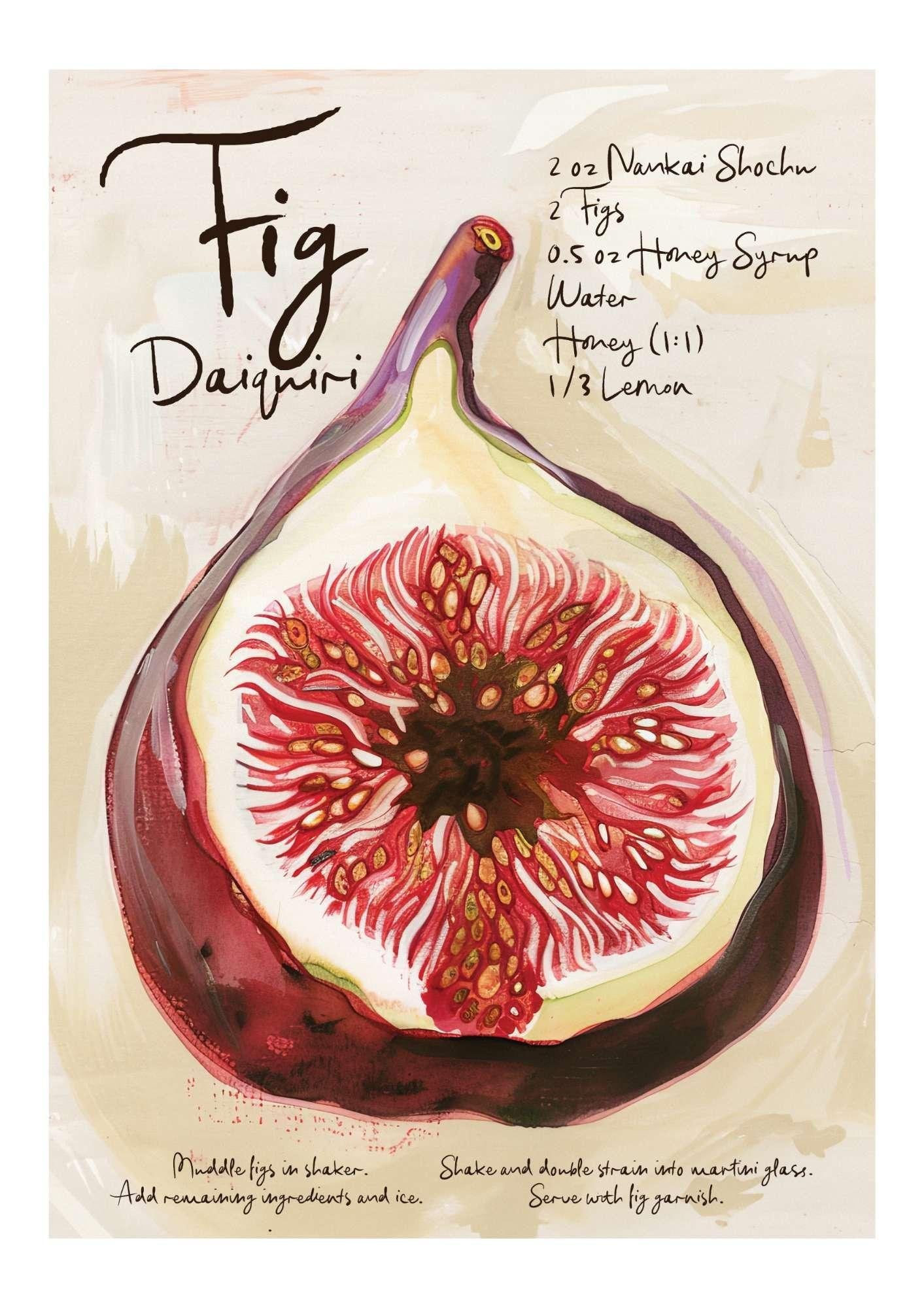 Fig Daiquiri Art Print-Skudaboo