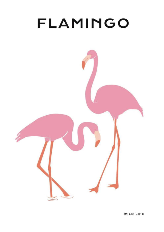 Flamingo Art Print-Skudaboo