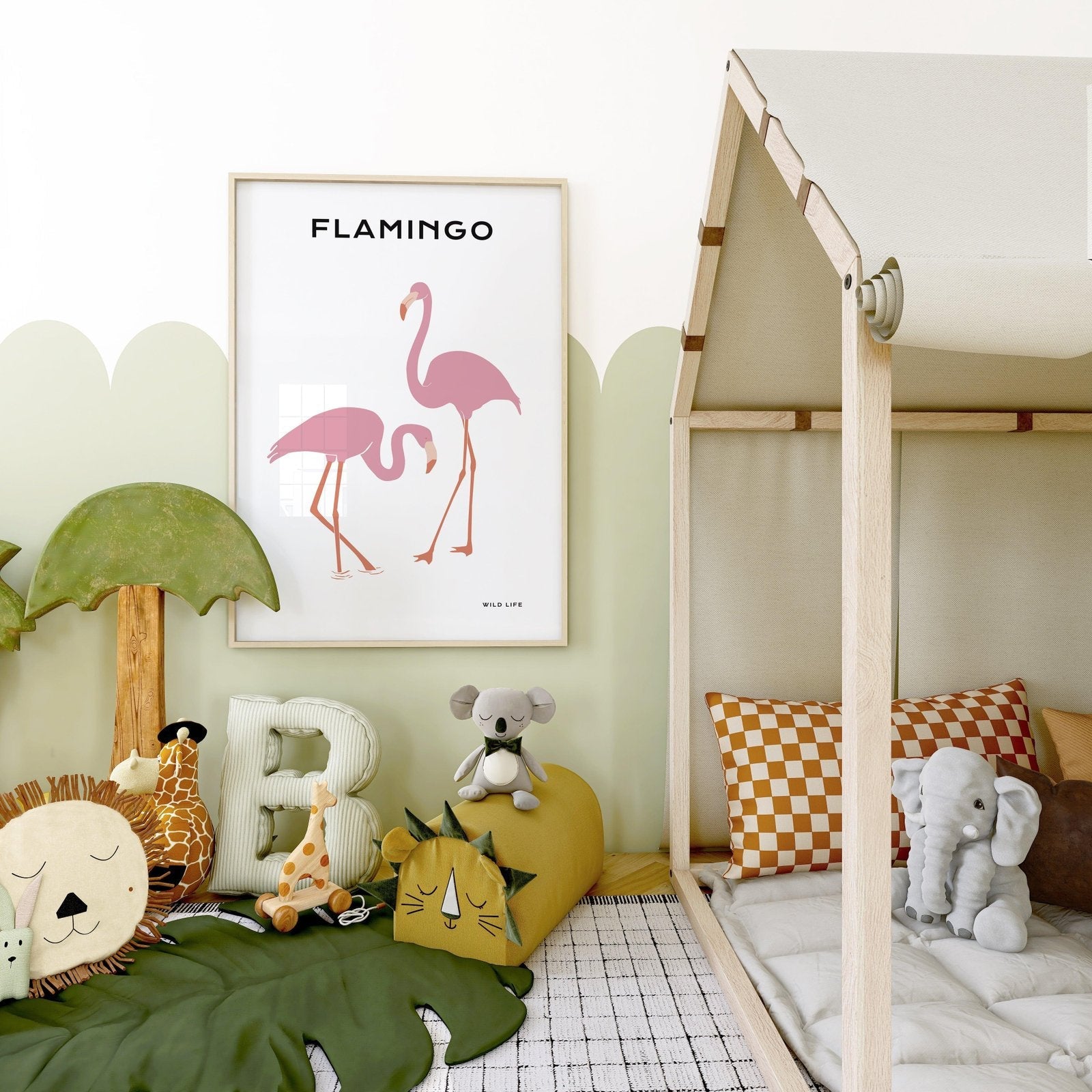 Flamingo Art Print-Skudaboo