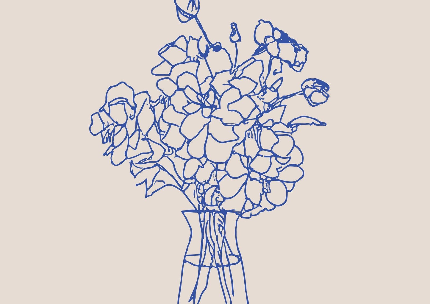 Floral Line Art Print-Skudaboo