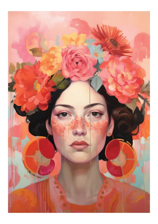 Flower Crown Art Print-Skudaboo