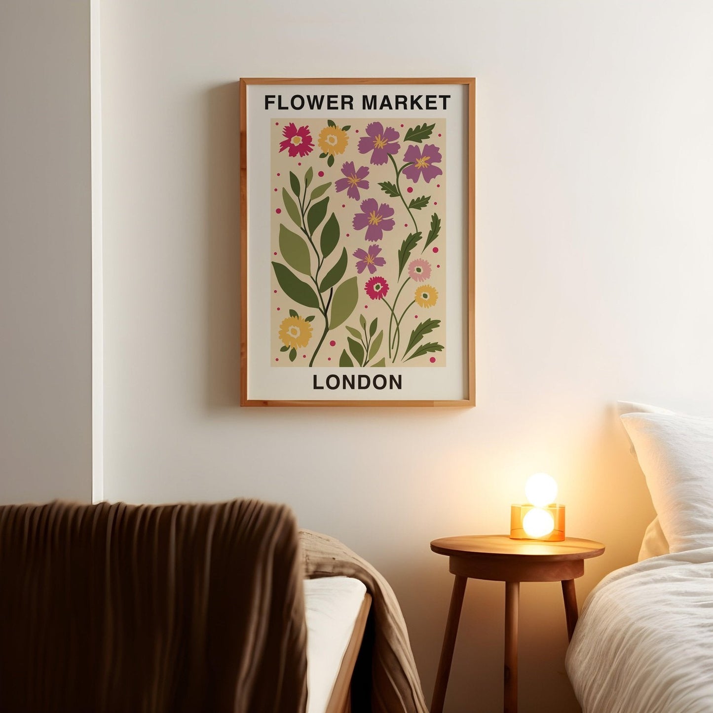 Flower Market London Art Print-Skudaboo