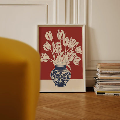 Flowers in a Vase Art Print-Skudaboo