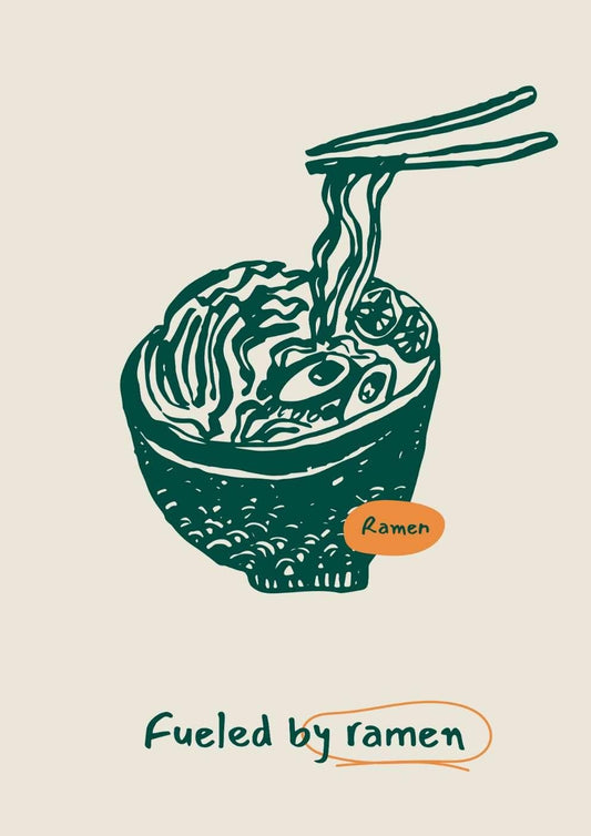 Fueled by Ramen Food Art Print-Skudaboo