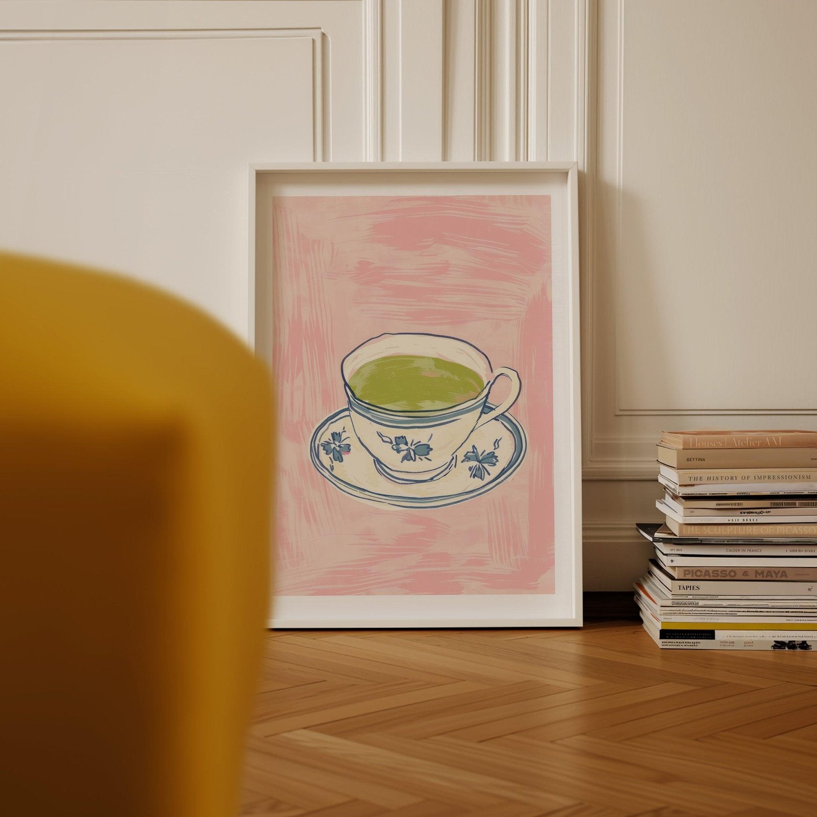 Green Matcha Tea Art Print-Skudaboo