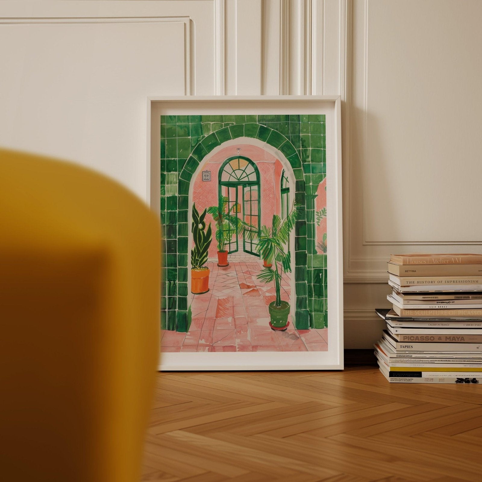 Green Tiles Art Print-Skudaboo